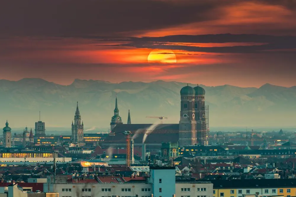 München Skyline Luftbild